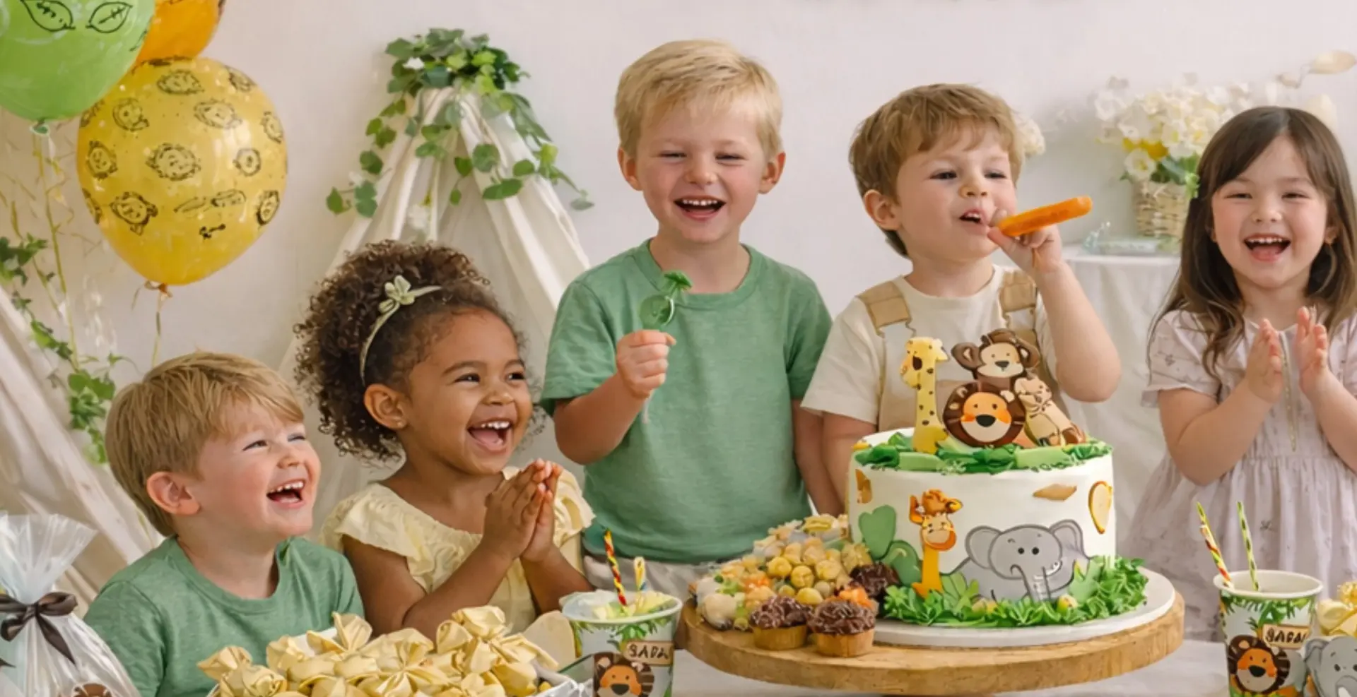 Festa infantil com tema safari